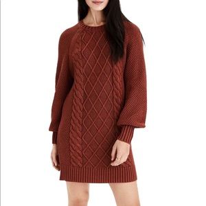 AE Acid washed cable knit sweater dress